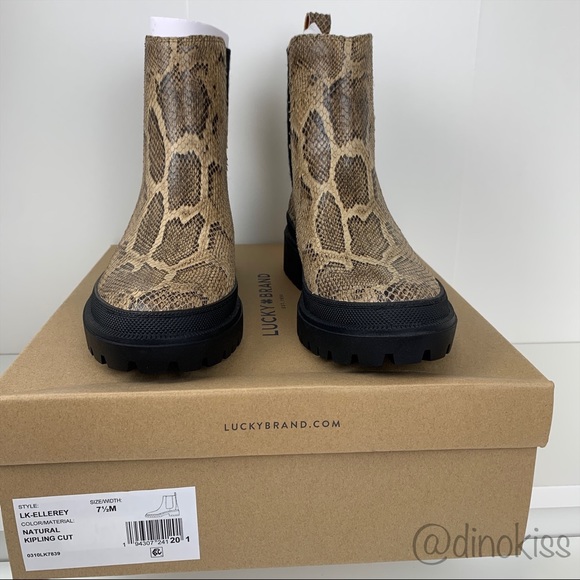 LUCKY BRAND Ellerey Lug Leather Bootie Boot - Picture 8 of 17